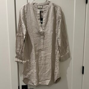 Tuckernuck Natural Linen Button-Up Shirt